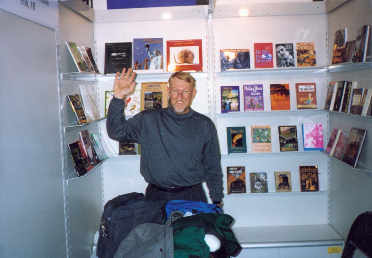 Randall at the Frankfurt Book Fair in 1998. 