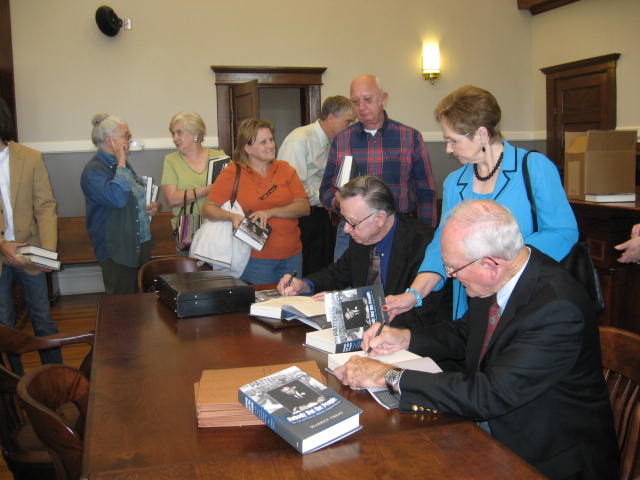 Author Warren Trest and Governor John Patterson speaking about Trest's new book Nobody But the People